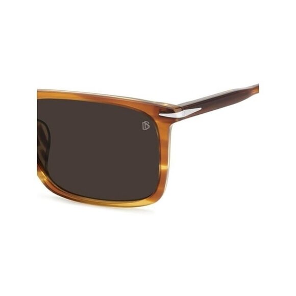 New DAVID BECKHAM Havana Square DB 1163/F/S EX470 Sunglasses Women - Picture 3 of 4